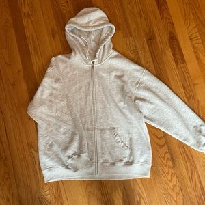 Hollister light grey Feel Soft zip up